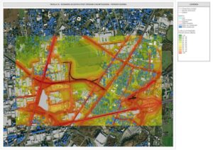 Scenario acustico post operam con mitigazioni nel periodo diurno